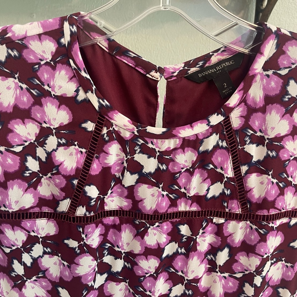 Banana Republic Purple and Pink Midi Dress - Picture 4 of 8